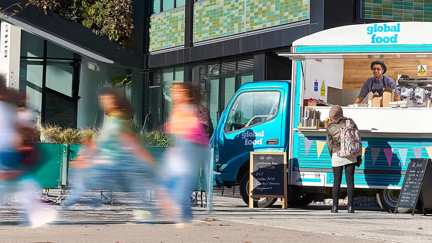 food truck at uni campus